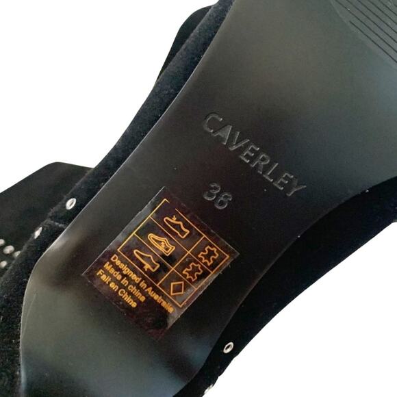 Caverly Collie Mid Calf Boot 6 Black NEW - Picture 8 of 9